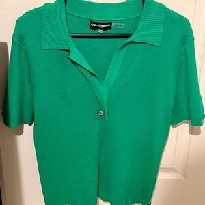 Karl Lagerfeld Vibrant Green Button Down Shirt